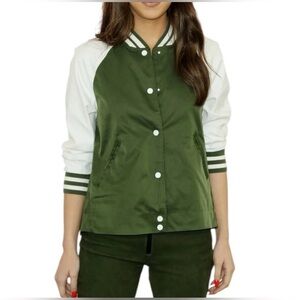 Hunter for Target Varsity Swing Olive Jacket, Size L, EUC